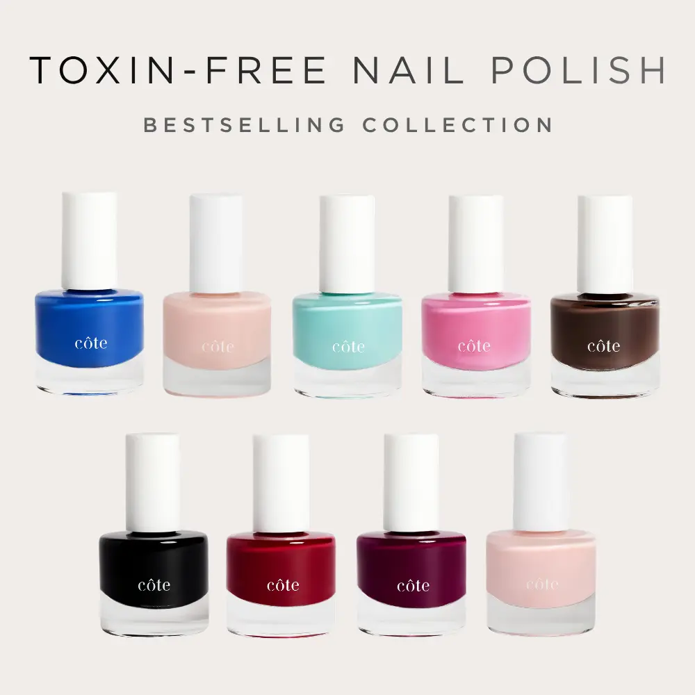 Côte Beauty Clean Non Toxic Nail Polish – Vegan Cruelty Free Nail Polish with Quick Dry Chip Resistant Formula | Long Lasting High Gloss Salon Quality Nail Color | Made in USA | Multiple Classic Shades