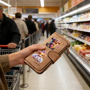 1pc Highland cattle pattern women's long wallet, multi-functional wallet, portable snap coin purse, birthday gift and daily commuting essential, perfect holiday gift, suitable for outdoor, travel and family use, 3.10CYJ-2