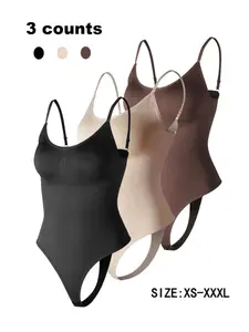 Women's Solid Color Shapewear Bodysuit, Bust Bodysuit, Tummy Control Butt Lifting Shaper, Women's Shapewear for Daily Wear