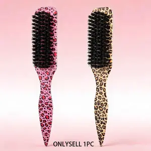 1PC Sharp Tail Hair & Beard Styling Brush, Vintage Oil Head Edge Control Brush with Pointed Tail Comb for Hairline, Baby Hair, Beard Grooming, Barber Salon & Daily Styling for Men & Women, Hair Styling Tools