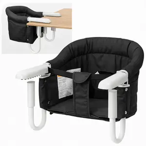 Portable Baby High Chair Clip-On for Table (6–36 Months) – Foldable Travel High Chair, Space-Saving Seat for Home, Restaurants & Travel – Black