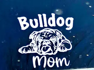 Bulldog mom Decal sticker | Easy Application | Window Car Decal | Mirror Decal | Decal | Gift |
