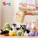 PEACHCAT Fluffy Animal Character Stuffed Toy Set - Raccoon, Rottweiler & More Palm-Fit Plush, Recovers & Fluffs Up, for Parent-Child Interaction, Unique Animals & Nature Stocking Stuffers, Cute Gifts for Him, Boyfriend & GF