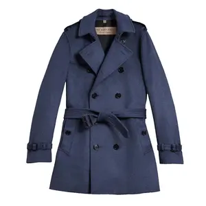 Burberry Wool Cashmere Trench Coat Blue (men) by StockX