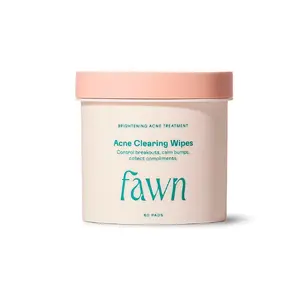 Fawn Acne Clearing Wipes for Teens - Salicylic Acid Treatment, Vegan, Skin Repair, Nourishing Wipes for Acne Control