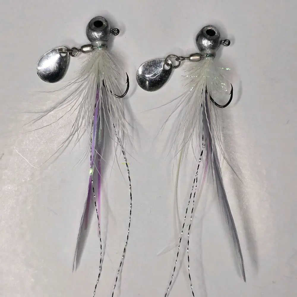 Threadfin UnderSpin Fishing Spinner Lure - 2-Pack Artificial Lure with Fish Attractants for Outdoor Recreation, Artificial Fishing Lure