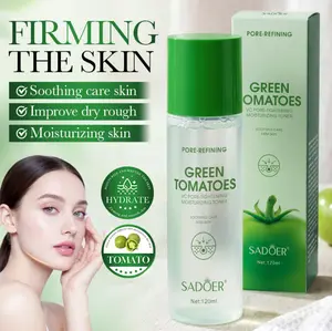 SADOER Green Tomato Vitamin C Facial Toner | Pore Minimizing Oil Control Hydrating Refreshing Daily Face Toner, 120ml