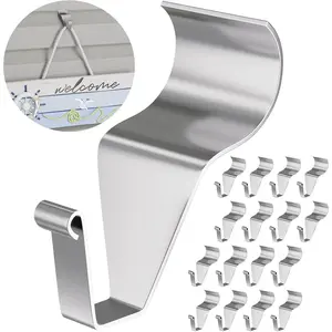 16 Pack Vinyl Siding Clips Hangers, Heavy Duty No Hole Siding Hooks for Hanging Outdoor Decor Wreath Things, Easy to Install No Drilling Clips for Horizontal Vinyl Siding