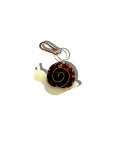 Hand-painted Snail Bag Charm + Keychain | Eco-Friendly