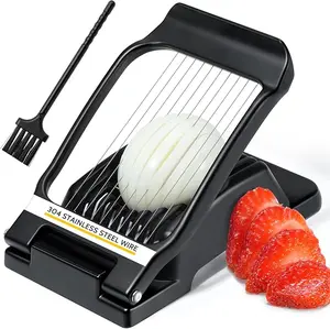 2 PCS Egg Slicer for Hard Heavy Duty Stainless Steel Wire Egg Slicer for Hard Boiled Eggs & Strawberry Other Soft Food