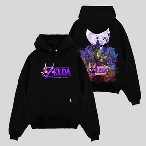 Zelda - Majora's Mask V2 Cotton Hoodie Sweater T-Shirt, Premium Oversized Graphic Tee, Retro Gaming Streetwear, Unisex Fan Apparel, Dark Fantasy Gamer Gift