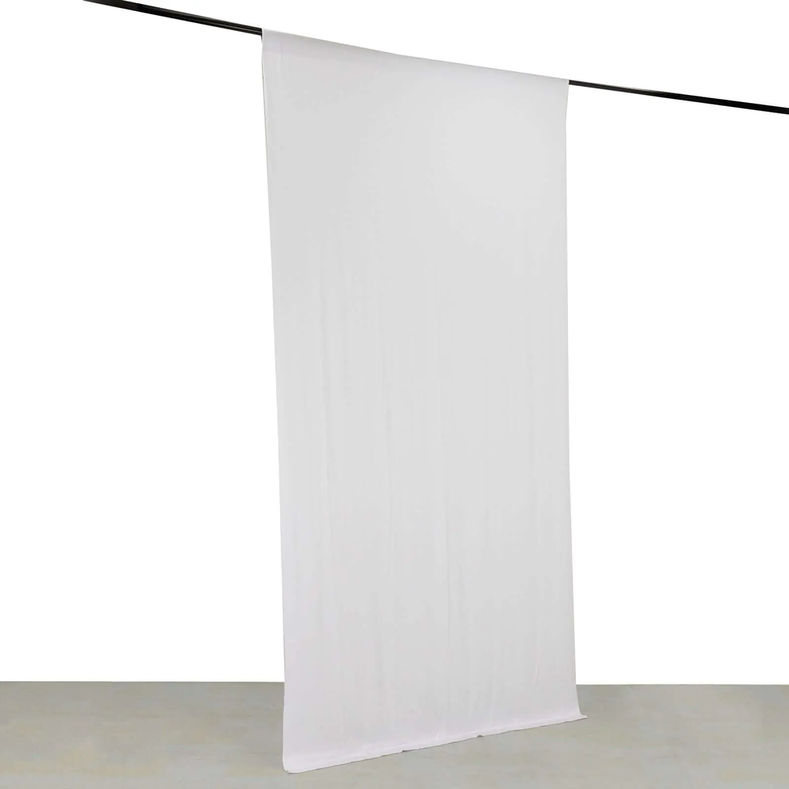 White 4-Way Stretch Spandex Backdrop Drape Curtain - Wrinkle-Free Rod-Pocket Event Divider, 5ftx10ft Spandex Fabric for Wedding Party & Photoshoot, Stretch Wrap, Photoshoot Backdrop, Spandex Backdrop Fabric