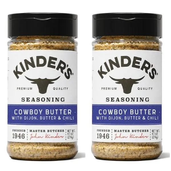 2 Pack Kinder's Cowboy Butter Seasoning 9.7 oz. Flavor Spice