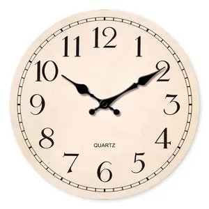 Classic Wooden Wall Clock, Creative Digital Design, Battery Operated Silent Quartz, Suitable for Living Room, Bedroom, Kitchen, Office, Garden, Farm Decoration, Home Decoration, Wall Decoration, Ideal Birthday, Holiday Gifts