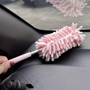 Mini Car Dust Brush with Comfortable Handle, Extendable Microfiber Cleaning Tool, Indoor Home and Car Cleaner, Housework Cleaning Tool, Car Detailing Brushes