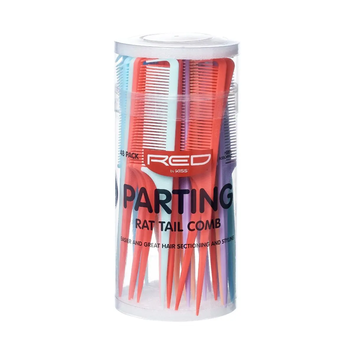 RED Parting Rat Tail Comb Assorted RED Parting Rat Tail Comb Assorted