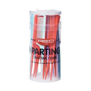 RED Parting Rat Tail Comb Assorted RED Parting Rat Tail Comb Assorted