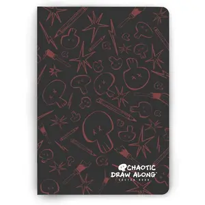 A5 Stitch-Bound Sketchbook, Easy to Keep Open, 5.8” x 8.3”, 48 Pages, 140gsm (95 lb) Smooth Paper, Softcover Drawing Journal, 60 Unique Drawing Prompts Inside