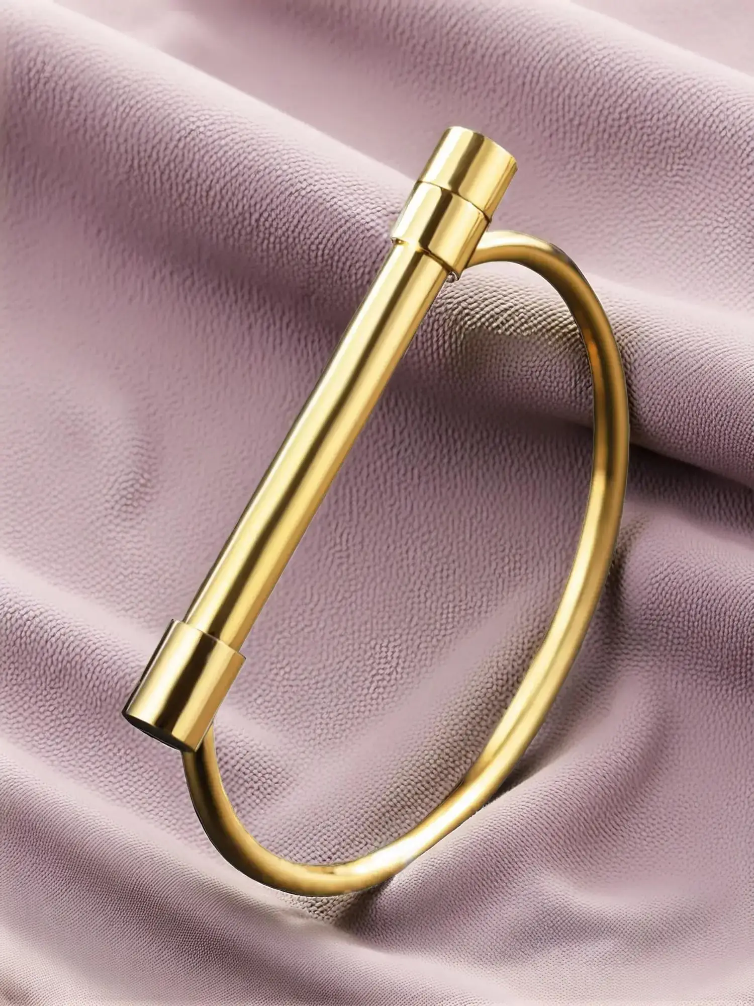 Unisex Street Style Horseshoe Shaped Trendy Stack Bangle, Trendy Minimalist Elegant Bangle Bracelets, Fashionable Vintage Jewelry for Women & Men As G