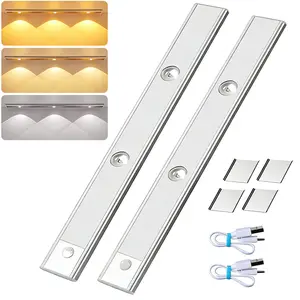 Rechargeable Under Cabinet Lights,3-Color-Temps Motion Sensor Night Light Indoor,1500mAh USB Rechargeable Light,Magnetic Installation Dimmable Lights for Kitchen,Wardrobe,Pantry, Closet,Bathroom,Stairs,Sink Cabinet,Garage,Holiday Haul,Christmas gifts love