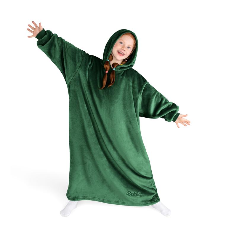 The Bare Homey - Youth Wearable Blanket - Microplush Side Pockets - Long Length