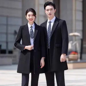 Qianlai Winter 50% Wool Coat Bank Property Sales Department Hotel Front Desk Jewelry Store Woolen Coat Workwear for Women