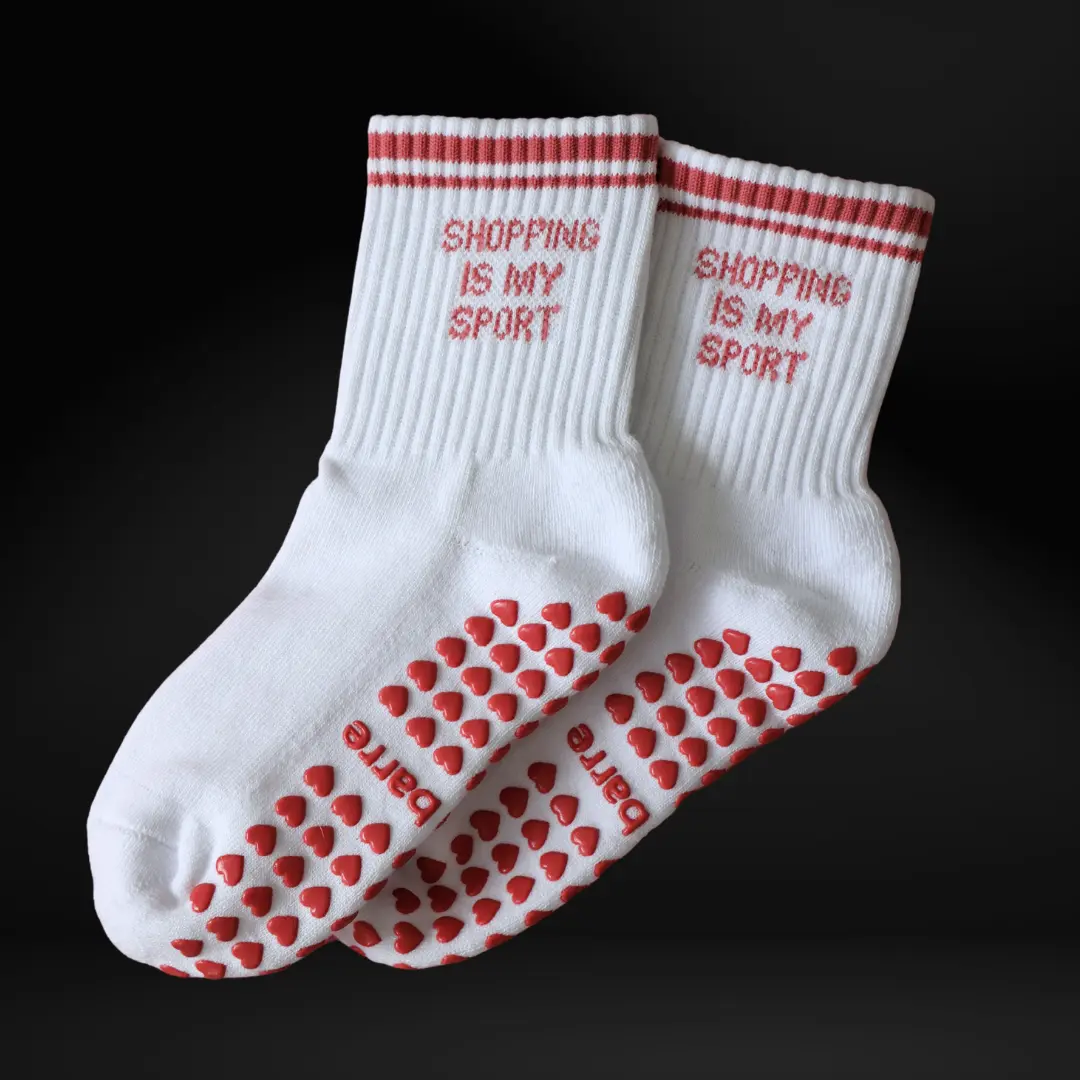 Shopping Is My Sport Grip Sock - Pilates Socks for Sports & Outdoor Activities, Pilates Sock
