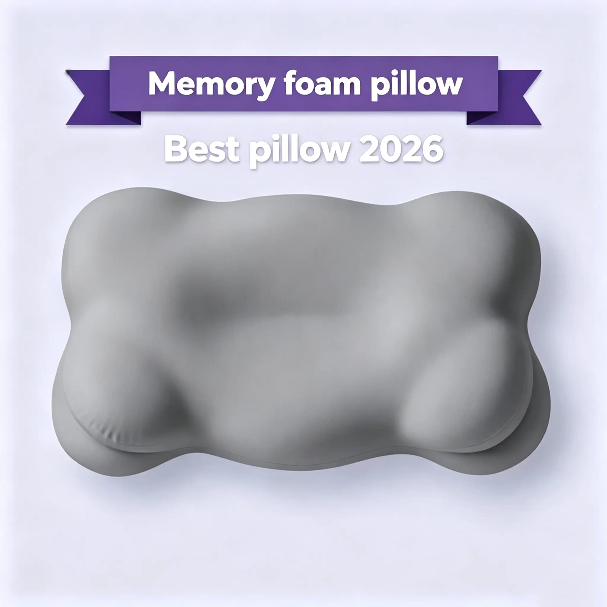 Zero Pressure Bio-based Pillow Cloud Shaped Memory Foam Ergonomic Sleep Pillow for Adults, Pillows, Mellow Cloud Pillow