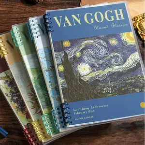 Van Gogh Art Theme A5 B5 A4 Notebook, Art Sketchbooks, 60 Pages Thick Paper Journal, Ideal for School Office Home Use, Back-To-School Supplies