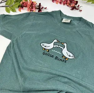 Goose Embroidered T-shirt - Funny T-shirt