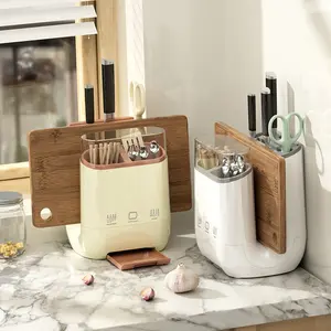 Kitchen Knife Holder Shelf Household Cutting Board Storage Rack Countertop Drain Chopsticks Cartridge Cutting Board Knife Integrated Kitchen Knife Holder-82