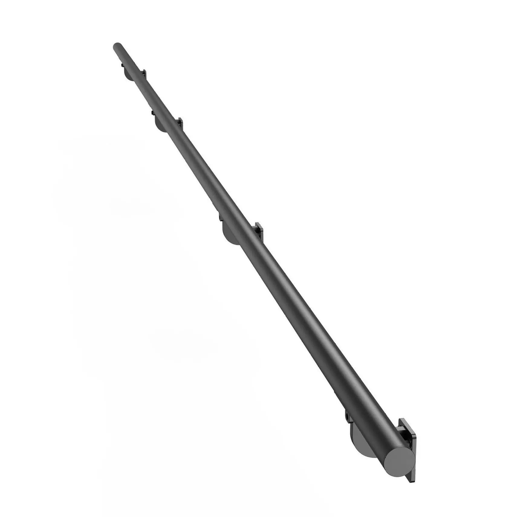 VEVOR Stair Handrail 12ft, Black Aluminum Pipe Railing, 1.26" Diameter, Indoor Outdoor Steps, Industrial Hand Rail, Secure Baluster 12 ft 32 mm