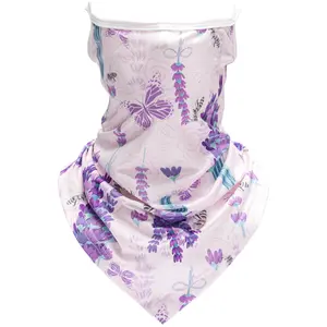 UV Sun Protection Face Scarf Mask, Breathable Gardening Face Cover Neck Gaiter with Ear Loops Bandana for Men Women