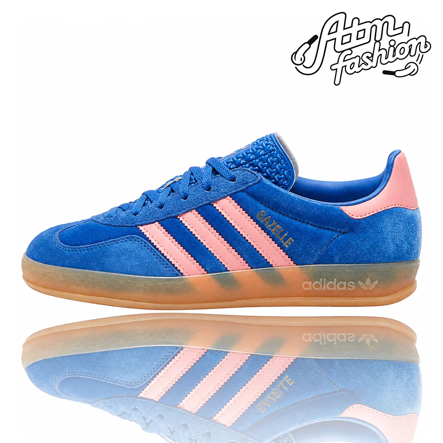 adidas Gazelle Indoor Blue Semi Pink Spark (Women's) Women's Authentic Shoes Footwear Sneaker Trainer Comfortable Walking Fashion Trending Gift