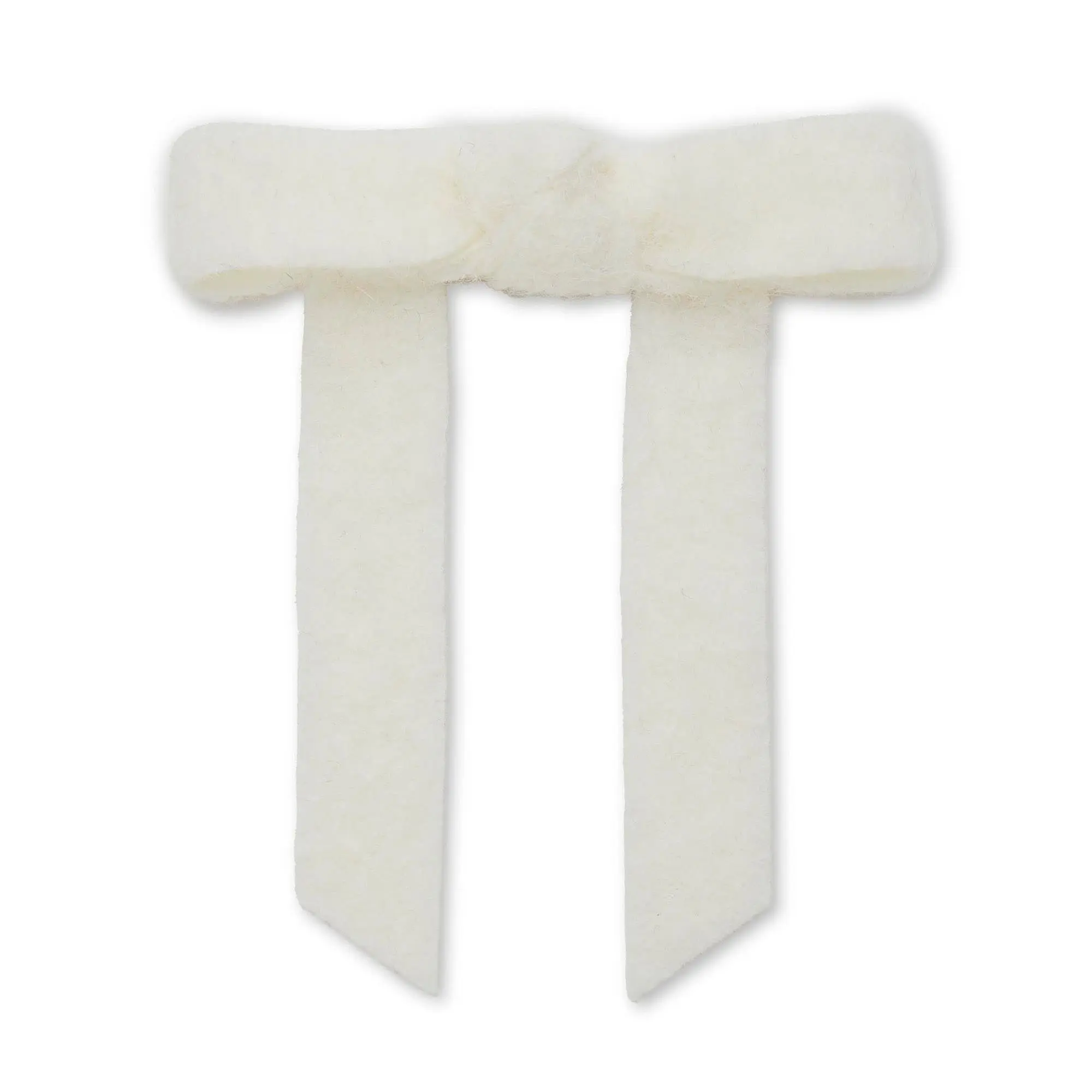 IVORY BARDOT SHEARLING BOW BARRETTE