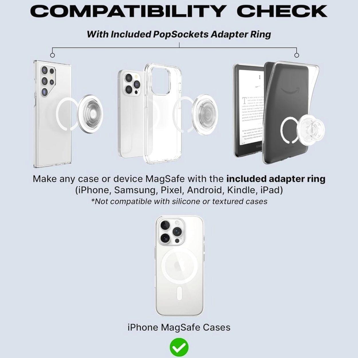 Ghostface Call Me Inspired MagSafe Phone Grip Spooky Horror Movie Magnetic Phone Holder, Cute Heart Gothic Gift for Halloween Kindle Popgrip