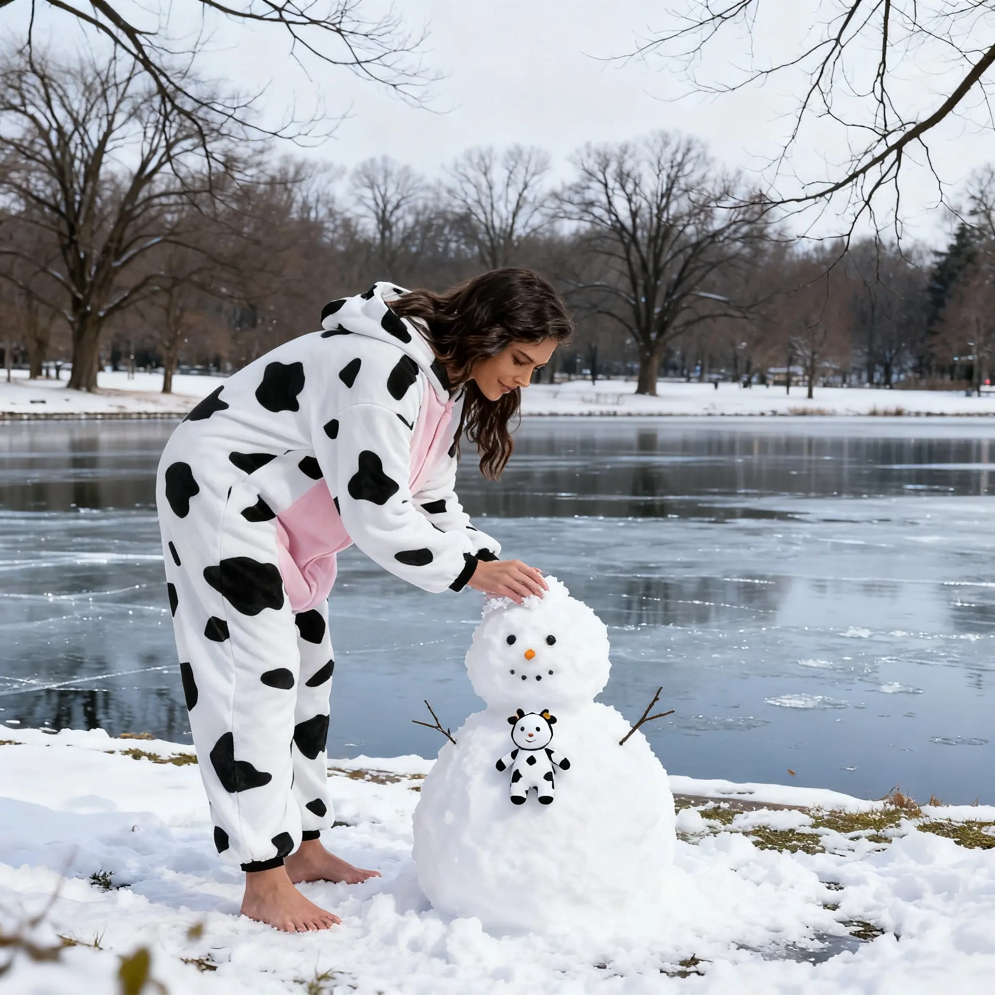 [Cute  Onesie] Halloween Cartoon Onesie - Animal Character Role-Play Loungewear for Christmas Party,Button one-piece pajamas