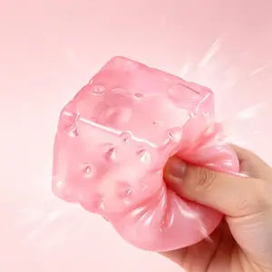 TPR Malt Sugar Cube Squishy Toy - Super Soft Slow Rising Stress Relief Fidget Toy, Fun Hobby Sensory Play Prop for Kids & Adults