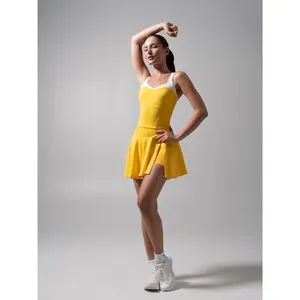 Served Waist Tank - Pineapple and White