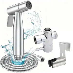 Handheld Shower & Bidet Set, Easy Install Single-Hole Toilet Sprayer, Water-Saving Spray Gun, Flexible Hose, Chrome Finish, No External Connection, Toilet Bidet Attachment