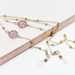 Flower pendant eyeglass chain/Gold Chain/Eyeglasses Chain /Sunglasses Glasses Chain/Women's glasses chain/Glasses Necklace/Gift for her