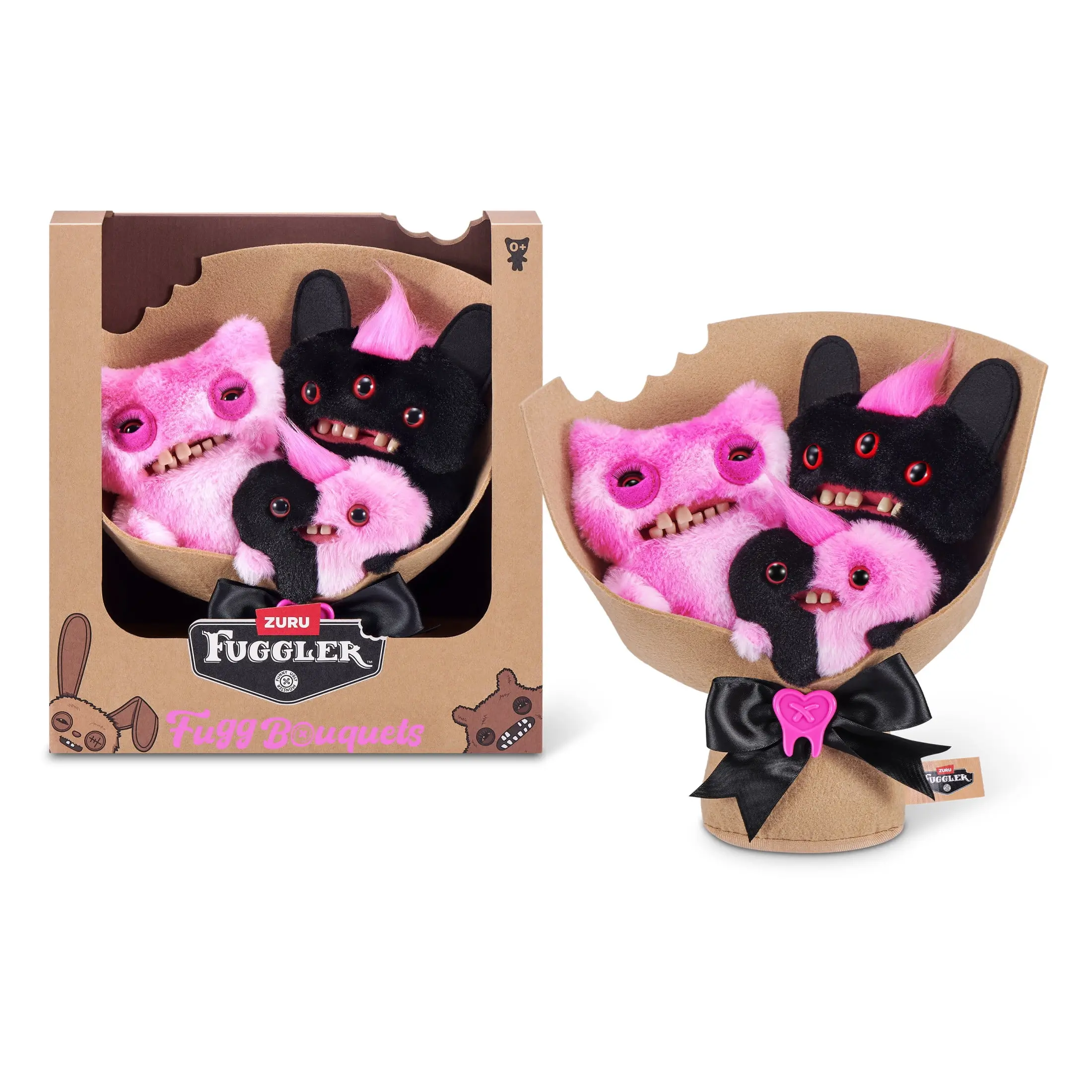 Fuggler Bouquets 2 x 9 Inch, 1 x 3.5 Inch Fugglers (Munch Munch, Reek-o, Munch-o) by ZURU