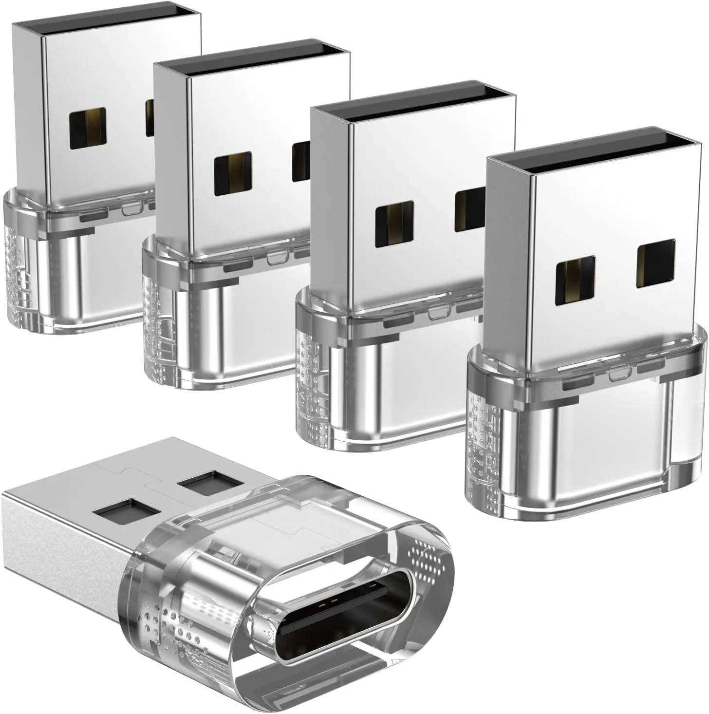 USB to USB C Adapter 5 Pack,USB C Female to A Male Charger Converter Compatible with Apple Watch Ultra iWatch,iPhone 16/15/ Pro Max Plus,iPad,Samsung Galaxy S23,Car, Laptop,Charger