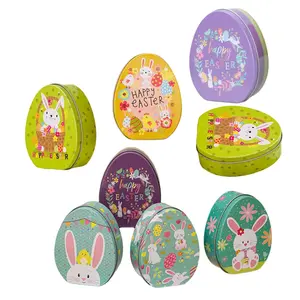 8x Easter Eggs Candy Boxes with Rabbit Pattern Snacks Container for Child