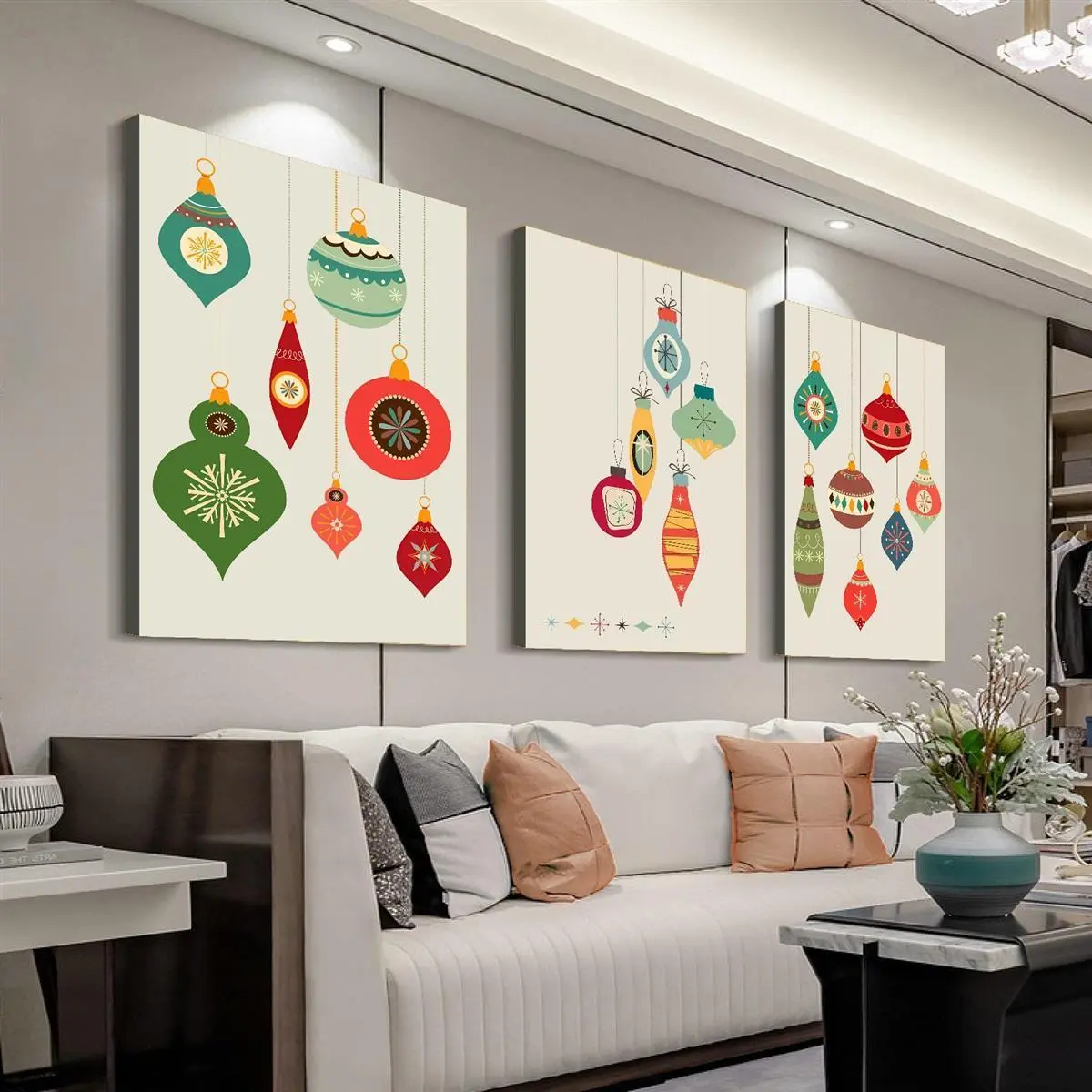 3-Piece Pine Wood Frame Canvas Oil Painting Set - 12*18inch (30*45cm)*3, Fashion Colorful, Decorative Wall Art, Indoor Decor for Living Room, Bedroom Home Supplies Posters & Prints, 3 Pieces, 12*18Inch (30* 45Cm )*3 With Frame