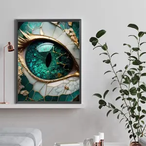 Eye Pattern DIY Diamond Arts Colorful Painting Kit without Frame, DIY 5D Diamond Arts Colorful Painting Kit, Wall Art Decor for Home Living Room Bedroom