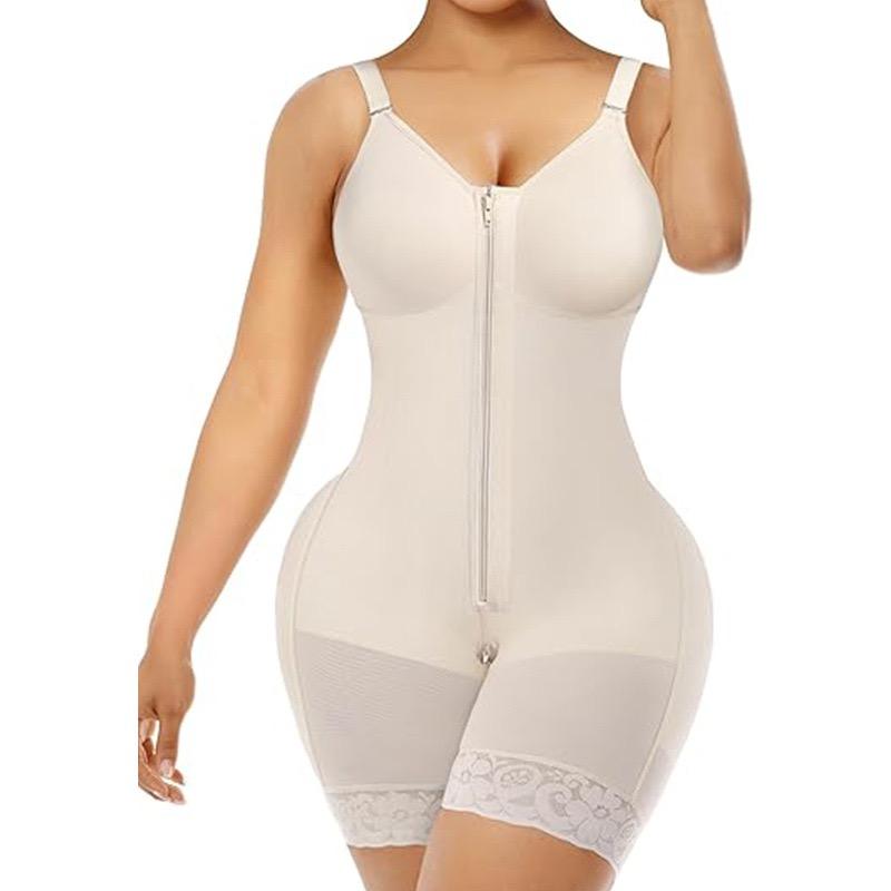 Women’s Fajas Colombianas shapewear  Tummy Control Butt Lifter Shaper with Zipper Crotch detachable shoulder strap Womenswear SpringStatements Bodysuit Compression Compression Bodysuit women