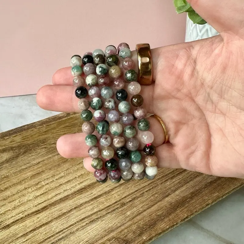Watermelon tourmaline bracelet