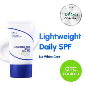 [isntree Official Shop] Hyaluronic Acid Daily Sun Gel 1.69 fl.oz / 50ml - Moisturizing sunscreen SPF 30 with no white cast, lightweight daily UV care, Korean Skincare