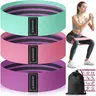 3-Pack Elastic Resistance Bands Loop Set - 3-Level Weight Bands, Compact Portable Stretching Workout Accessories, Home Gym Exercise Equipment for Abdominal Glute Toning, Yoga/Pilates, Gym Stuff